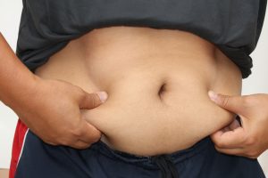 pinching belly fat